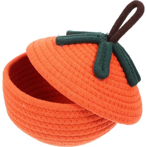 De Rangement Rond Avec Couvercle Panier Tress Corde De Coton (1/5)