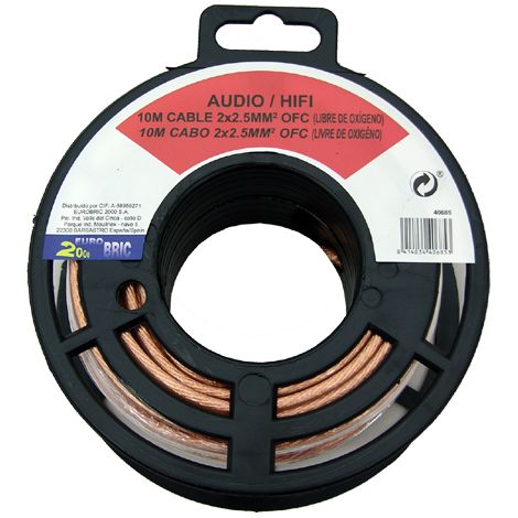 10m cable audio libre de oxigeno 2x2,5mm²