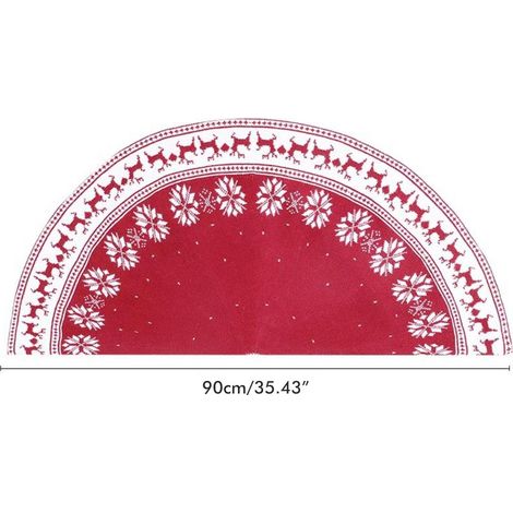 Housse festive pour sapin de Noël, housse tricotée à motif flocon de neige et cerf, 90 cm, idéale en cadeau pour les fêtes. (1/5)