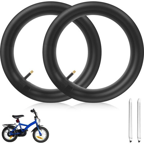 Paire de 2 Chambres à Air 16 x 1.75/1.9/2.125, avec Valve Schrader Américaine Valve Droite pour Vélo Enfant Adulte Unisexe Poussette et Remorque de Vélo (1/5)