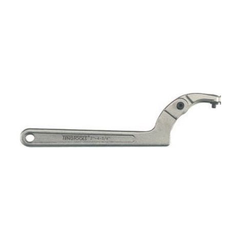 Llave de Gancho Ajustable con Pivote – Para Tuercas DIN 1804, Acero Cromo Vanadio, Herramienta Profesional de Sujeción                 Para Ø 52-120 mm Tamaño pivote 6 mm Longitud 451 mm