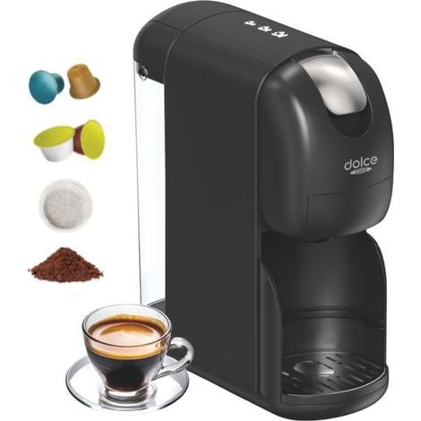 Machine à Café 4-en-1 – Nespresso / Dolce Gusto / Senseo / Café Moulu