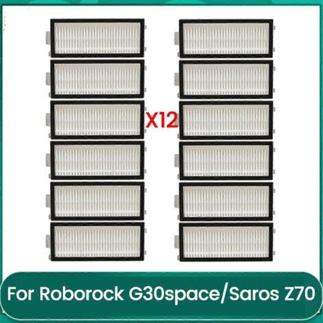 Filtres HEPA de rechange lavables pour aspirateur Roborock Saros Z70 / G30space