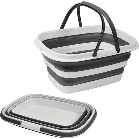 Blim bacinella rettangolare, catino flessibile salvaspazio, polietilene alta resistenza, 24 litri, BPA free, made in Italy, per bucato e pulizie