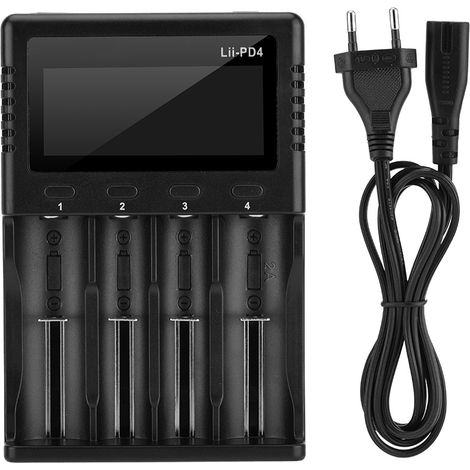 Liitokala Lii pD4 LCD 4-Steckplatz-Smart-Ladegerät für Akkus - 110-240V (EU) (1/5)