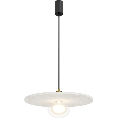 Suspension CANDY terrazzo multicolore Ø45 cm - Design artisanal avec finitions laiton - Compatible G9 / E27 (ampoule non incluse) - Luminaire décoratif minimaliste (1/5)