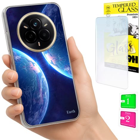 Schutzhülle für Realme 14 Pro 5G: Fotoschutzhülle, Rückseite + 9H-Glas (1/5)