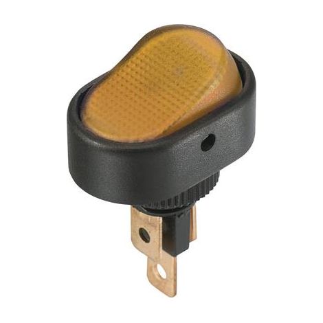 TRU COMPONENTS Interrupteur à bascule TC-R13-133B3 12 V/DC 30 A 1 x Off/On à accrochage 1 pc(s) jaun