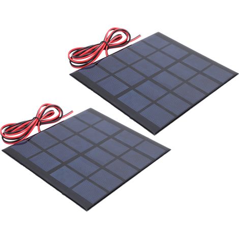 Module Solaire Polycristallin 5V 500mA - 2 Pièces avec Câble USB de 1m - Alimentation Énergie Solaire Portable (1/5)