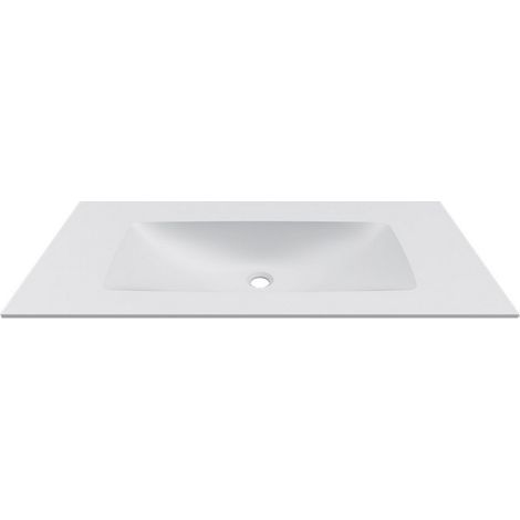 Lavabo da incasso per mobili 100,5 cm in keratek bianco opaco  KK-1000BEL kamalu