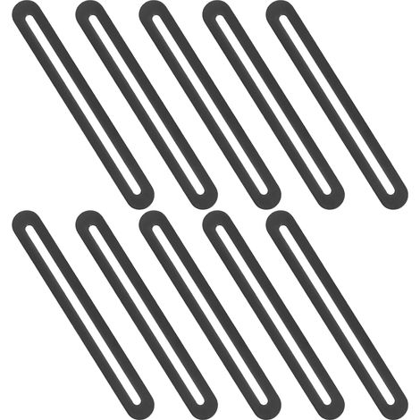 Conectores planos ajustables, paquete de 10 placas de acero con orificios, herrajes para madera con luces largas, placas de unión para reparar y fijar muebles y madera para proyectos de bricolaje (110