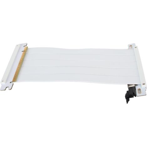 Câble d'extension PCIe 4.0 X16 flexible, 180 degrés, compatible RTX 4090, RX 7900 XT, blanc, 30 cm (1/5)