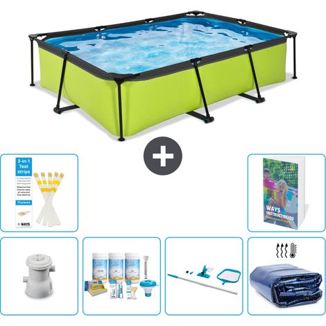 Exit Pool Rechteckig - 300x200x65 cm - 7-teilig S267