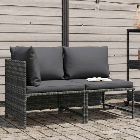 Maison Exclusive - 2-tlg. Garten-Sofagarnitur mit Auflagen Poly R (1/5)