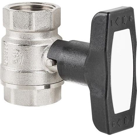 Robinet spherique T-isolation type fileté, DN25 (1") femelle PN20, passage integral