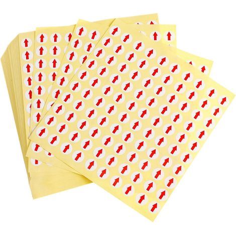 6400 rote, selbstklebende Etiketten, 10 mm, kleine runde, ablösbare Etiketten, Fehlerindikatoren für die Produktqualitätskontrolle – 11 cm (1/3)