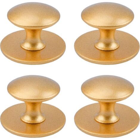 (doré mat) Lot de 4 boutons de placard adhésifs en acier inoxydable pour fenêtres, armoires, tiroirs (1/4)