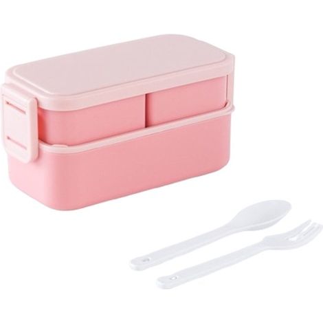 Portapranzo per bambini con divisori, 1300 ml, portapranzo 2 in 1 con 3 scomparti, bento box a prova di perdite, portapranzo per adulti, porta colazione per (1/5)