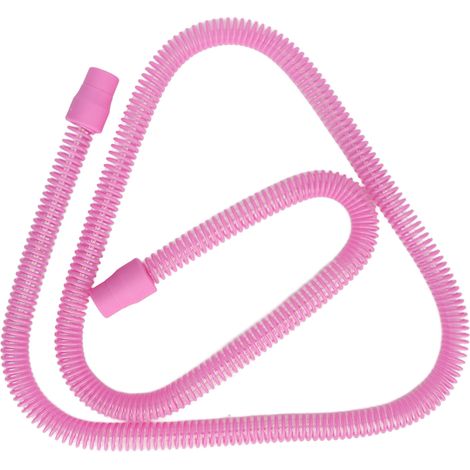 Tuyau de remplacement pour appareil respiratoire, ensemble flexible avec connecteurs en caoutchouc rose (1/5)