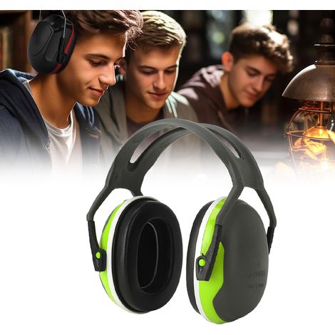 Casque antibruit, protection auditive, réduction du bruit pour dormir, batterie, tir, protection auditive pour étudier, vert (1/5)