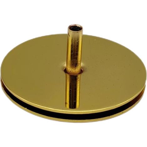 Cache-trou de serrure de porte, cache-butée de porte plaqué or de 6,7 cm (2-5/8 pouces) avec vis (1/4)