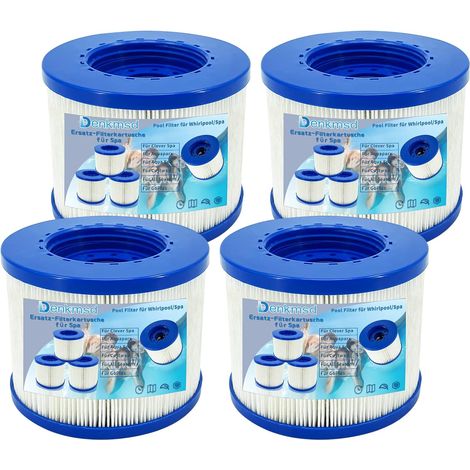 Lot de 4 Filtre de Spa a Visser, Filtre pour Spa, Cartouche Filtre à Vis pour Spa Gonflable Pas De Vis 60mm, Cartouche Filtre pour Spa, Filtre Spa, Compatible pour Spa (1/5)