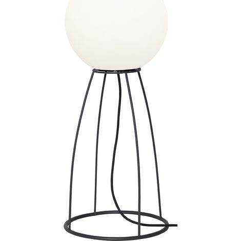 Lampadaire Star Trading Mallorca, lampadaire, décoration, noir, blanc, E27, extérieur, IP65, 70 cm