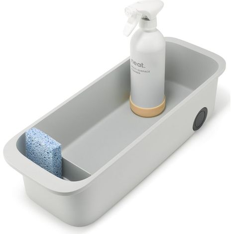 Chariot de Rangement à roulettes, Accès Facile, sous Évier, Plastique Recyclé, Gris (1/5)