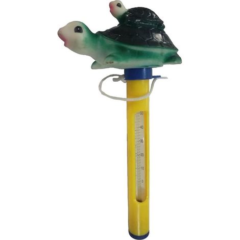 Termometro galleggiante robusto per piscina e spa, colore verde.