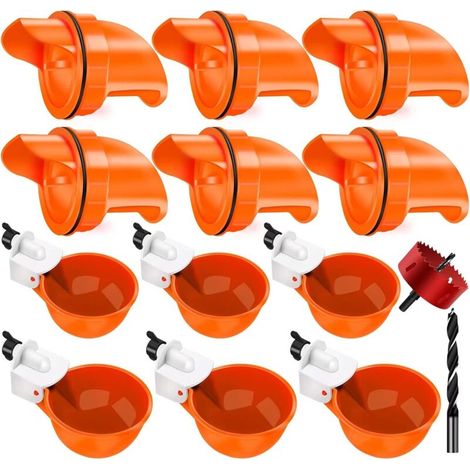 Automatisches Hühnerfutter- und Tränkeset, Automatisches Geflügelfütterungsset, Hühnerfutter- und Tränkeset (1/4)