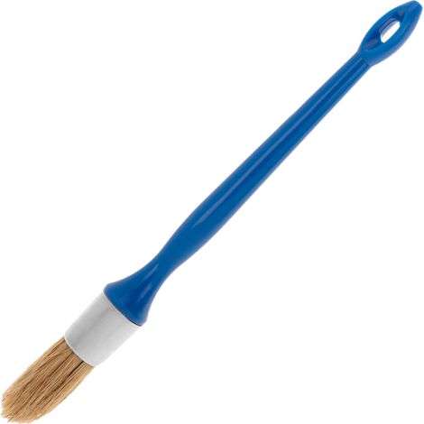 PrimeMatik - Pinceau rond pour peintures et vernis numéro 6, diamètre 6 mm, couleur bleue
