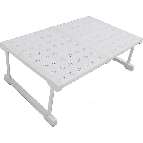Étagère de rangement extensible pour placard, installation facile, capacité de charge élevée, gain de place, pour cuisine salle de bain débarras, longueur 47-68cm (1/5)
