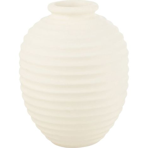 Cache-Pot Oval en Terre Cuite "Theron" 66cm Blanc (1/2)