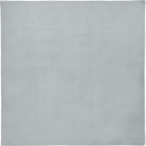 Alfombra cuadrada de pelo sintético salón oficina moderno 160 x 160 cm pelo largo gris claro Vantira (1/5)