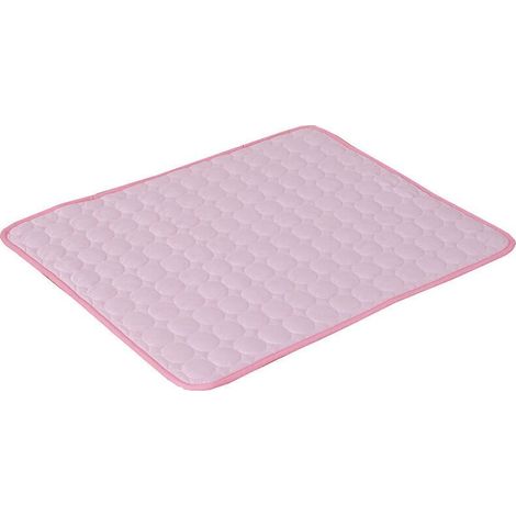 Tapis rafraîchissant rose pour chiens et chats - Tapis d'été auto-rafraîchissant - Lavable - Imperméable - Antidérapant - Confortable, M (60 x 50 cm) FLITI (1/4)