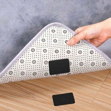 15 Stück doppelseitige Kratzklebestreifen, selbstklebendes Klebeband, extra starkes doppelseitiges Klebeband (Rechteck 6 x 4 cm, Schwarz) (1/5)