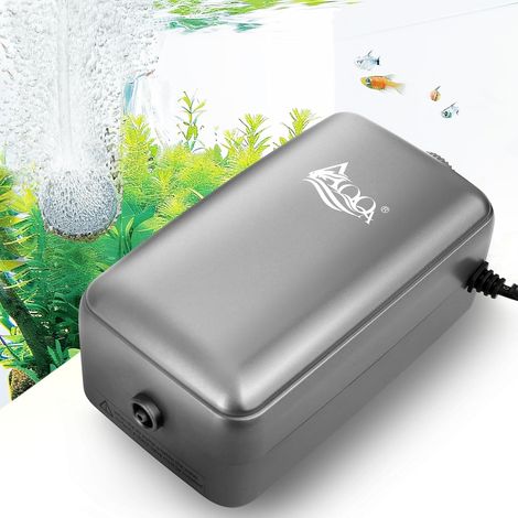 Pompe à air d'aquarium - ≤ 35 dB - Extrêmement silencieuse - Avec tous les accessoires - Pour aquariums jusqu'à 50-450 l (3 W) (1/5)