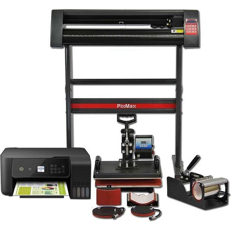 Plotter da Taglio Vinile, Stampante & Presse a Caldo 5 in 1 per Sublimazione
