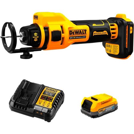 Sierra de corte para panel de yeso DeWALT DCE555E1-SK (1 x 1,7 Ah Powerstack + DCB1104) (1/5)