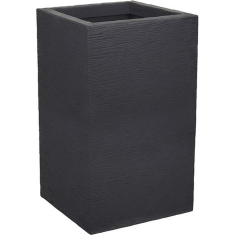 Vaso quadrato alto Graphite Up 36l 29,5x29,5x49,5 cm Antracite - Eda
