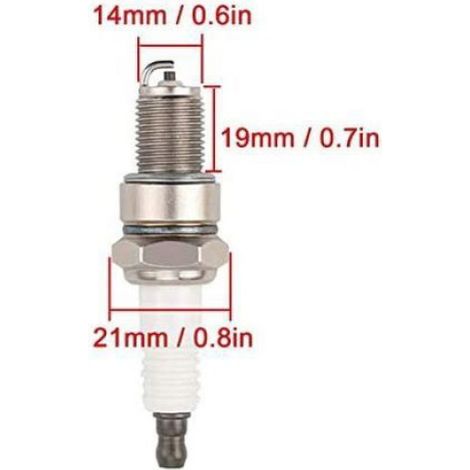 Bougies d'allumage à borne solide pour moteurs Honda, idéales pour tondeuses et motoculteurs, filtre à carburant inclus (1/5)