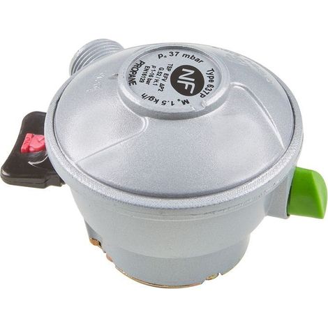 Kemper – Détendeur gaz propane Quick-On 27mm – Molette de sécurité STOP GAZ – Connexion fiable pour appareils de cuisson et chauffage extérieur
