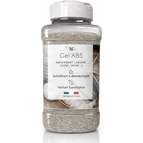 Absorbant gélifiant multi-usages, liquide et odeurs en maison, voyage, école, crèche, EPHAD et collectivités - Gel abs 1L