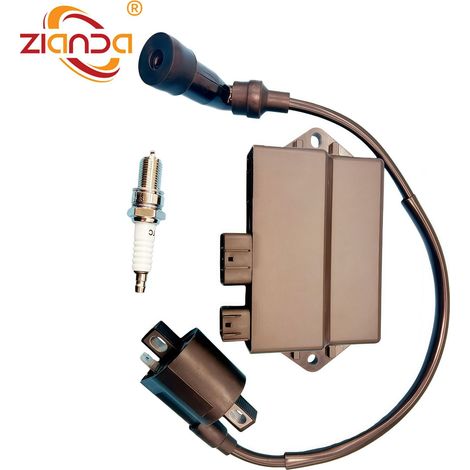 Ignition coil and spark plugs for Yamaha Raptor 350 YFM350R motorcycle--DTEKGAZ