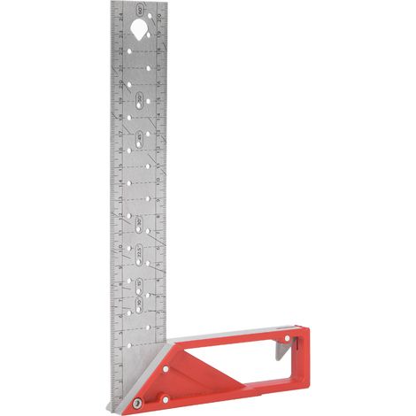 Équerre de menuisier en acier inoxydable 45°/90° avec plusieurs angles (25 cm) (1/5)