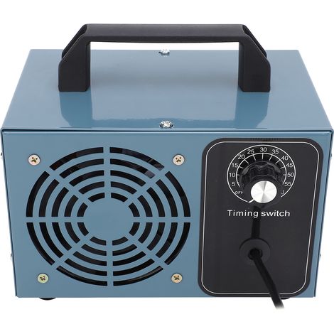 Générateur d'ozone domestique bleu 5g/h avec minuterie, prise australienne 220V, purificateur d'air compact pour intérieur, stérilisateur et désodorisant. (1/5)
