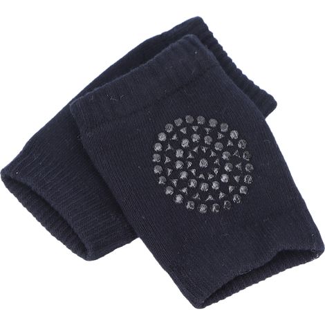 Genouillères bébé respirantes antidérapantes, protège-genoux nourrisson, manchons coudes et jambes anti-chute, bleu marine, taille enfant (1/5)