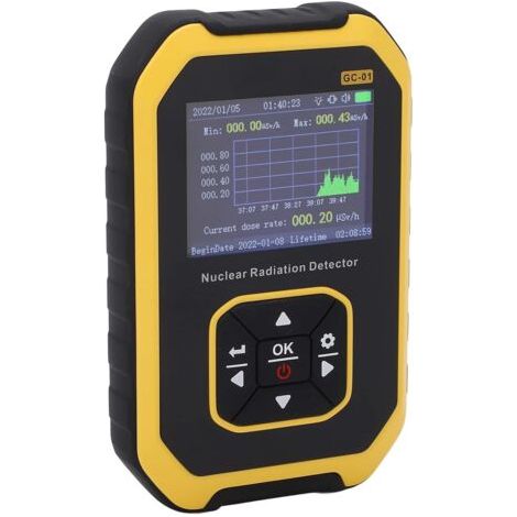 Geigerzähler Echtzeitüberwachung β γ Röntgen Multifunktionaler Geigerzähler Radioaktivität 3 Modi Strahlungszähler für CT, Fliesen, Marmor, Lebensmittel, Metalle