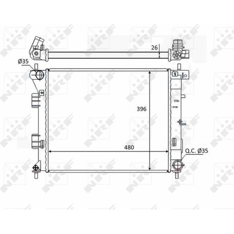 Radiateur, refroidissement du moteur NRF 58522 HYUNDAI 25310A5800
