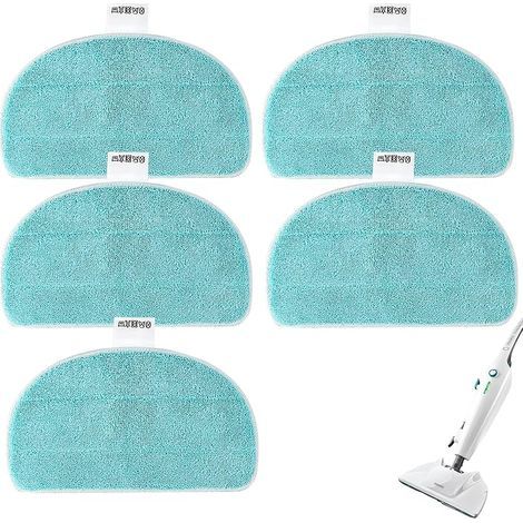 5 Pièces Tampons de Rechange pour Nettoyeur Vapeur Leifheit CleanTenso Power 2.0 Microfibre Tissu de Rechange pour balai à Vapeur Nettoyage en Profondeur pour tous les sols (1/5)